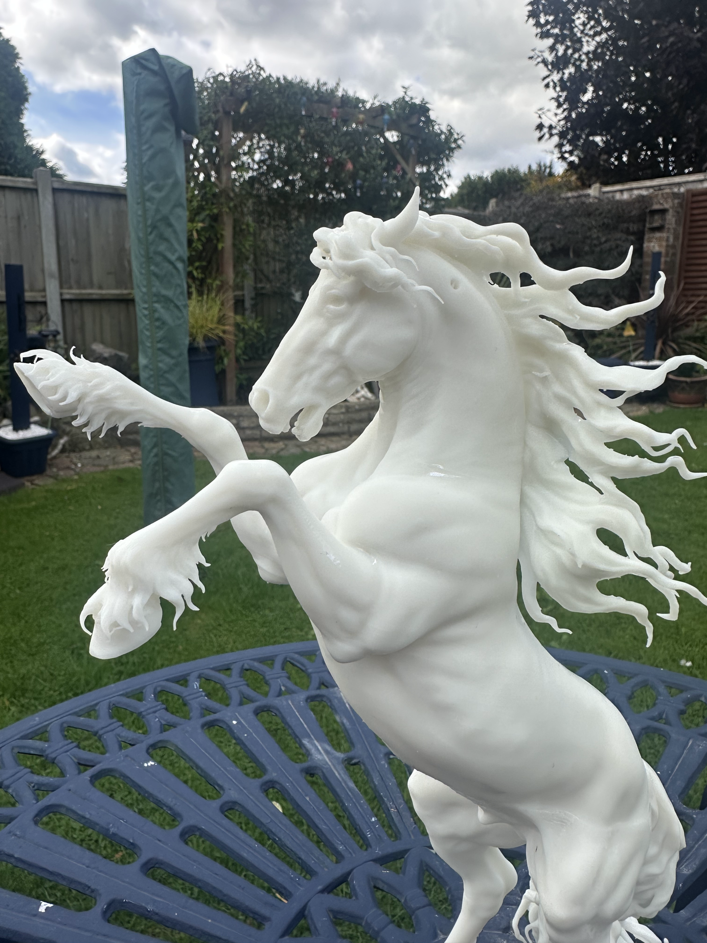 Friesian Stallion (Rearing) Resin Model – Unpainted 3D Print | ABS White Resin