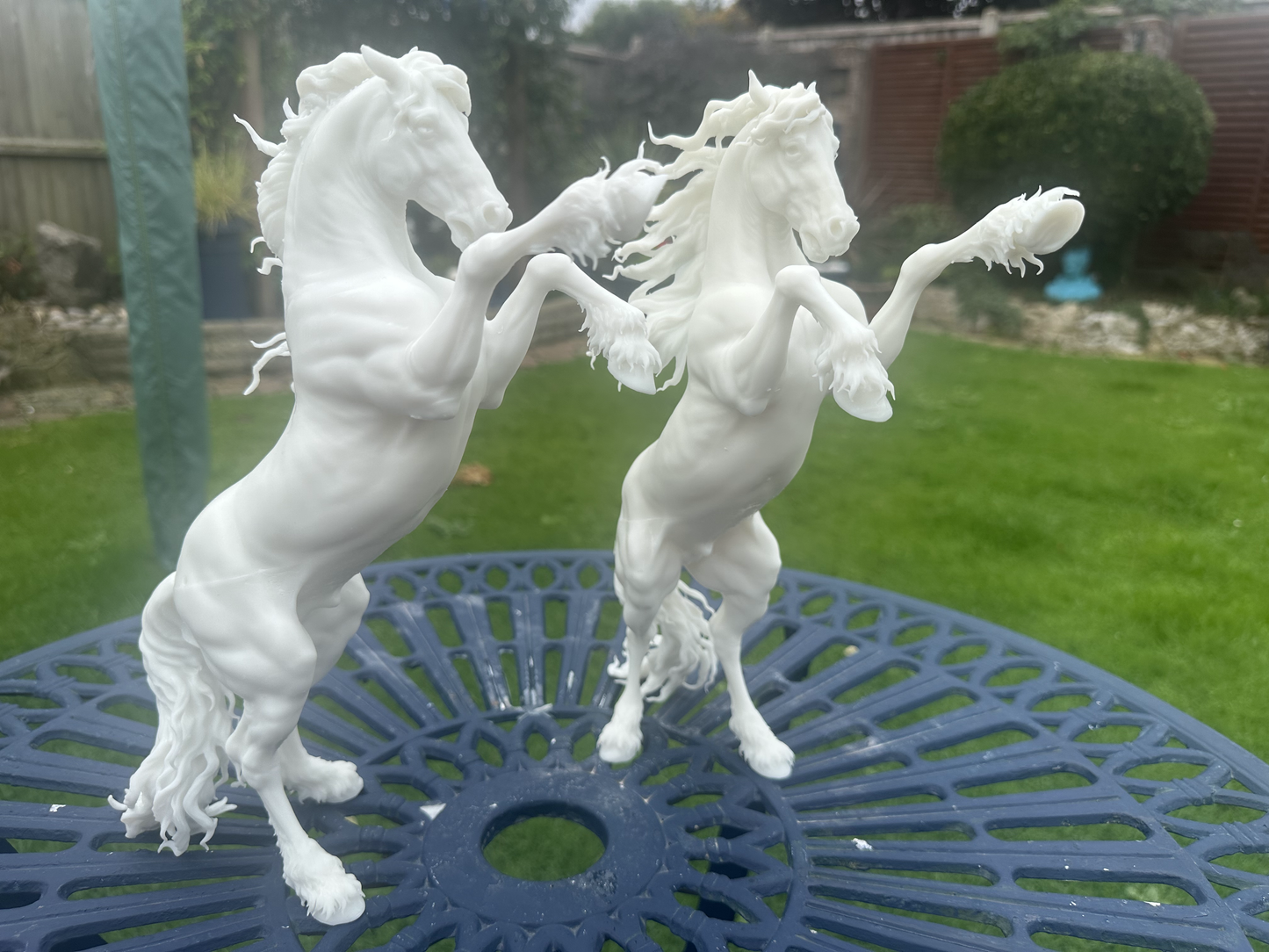 Friesian Stallion (Rearing) Resin Model PAIR – Unpainted 3D Print | ABS White Resin