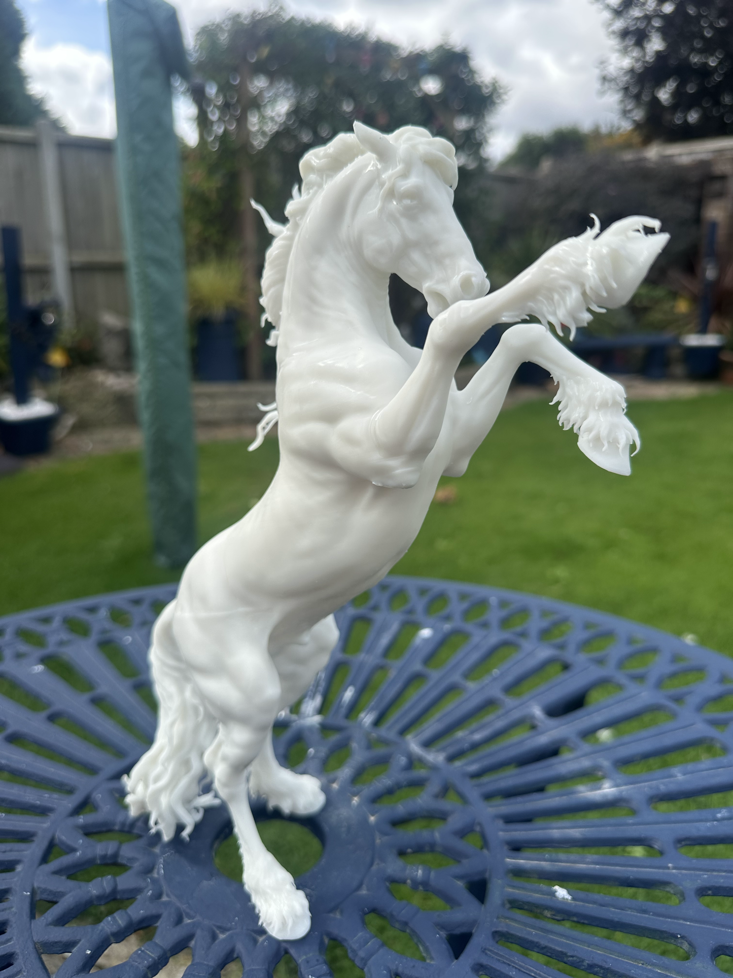 Friesian Stallion (Rearing) Resin Model – Unpainted 3D Print | ABS White Resin
