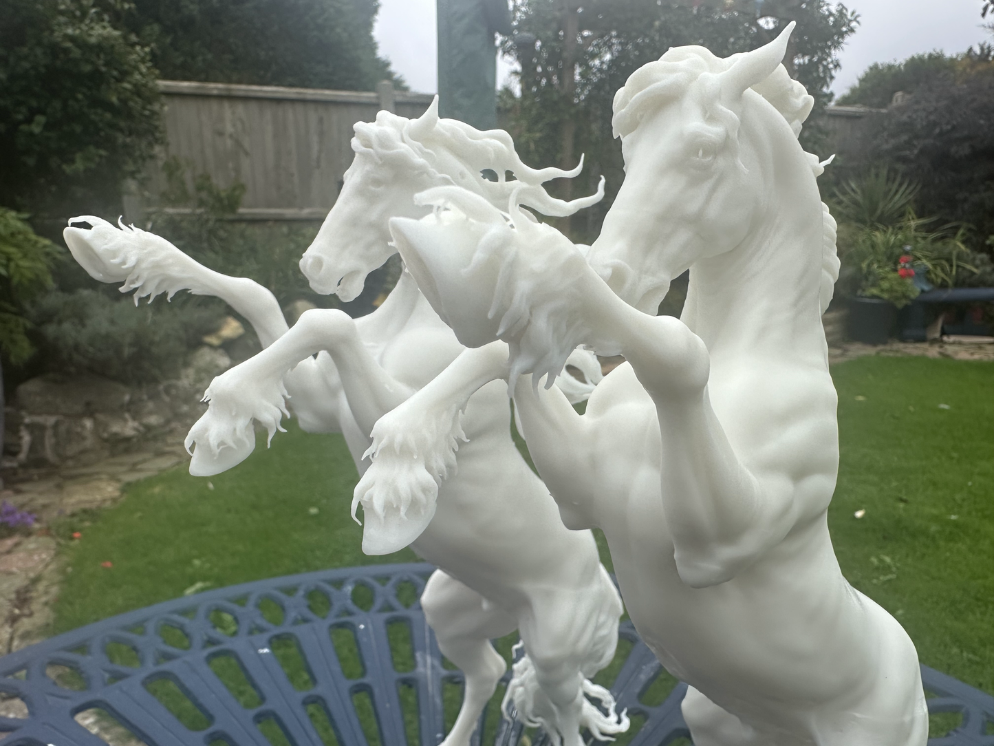 Friesian Stallion (Rearing) Resin Model PAIR – Unpainted 3D Print | ABS White Resin