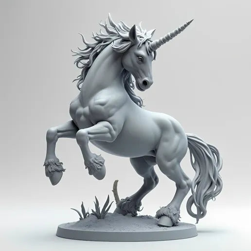Majestic Unicorn – Resin Miniature for D&D / Pathfinder (1x1 to 4x4 Bases)